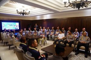 As SDM Kapolri Sambut Kepulangan Kontingen Taekwondo Garbha Presisi Peraih Juara Umum WATA Championship 2026